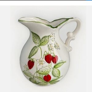 Strawberry Design Ceramic Pitcher